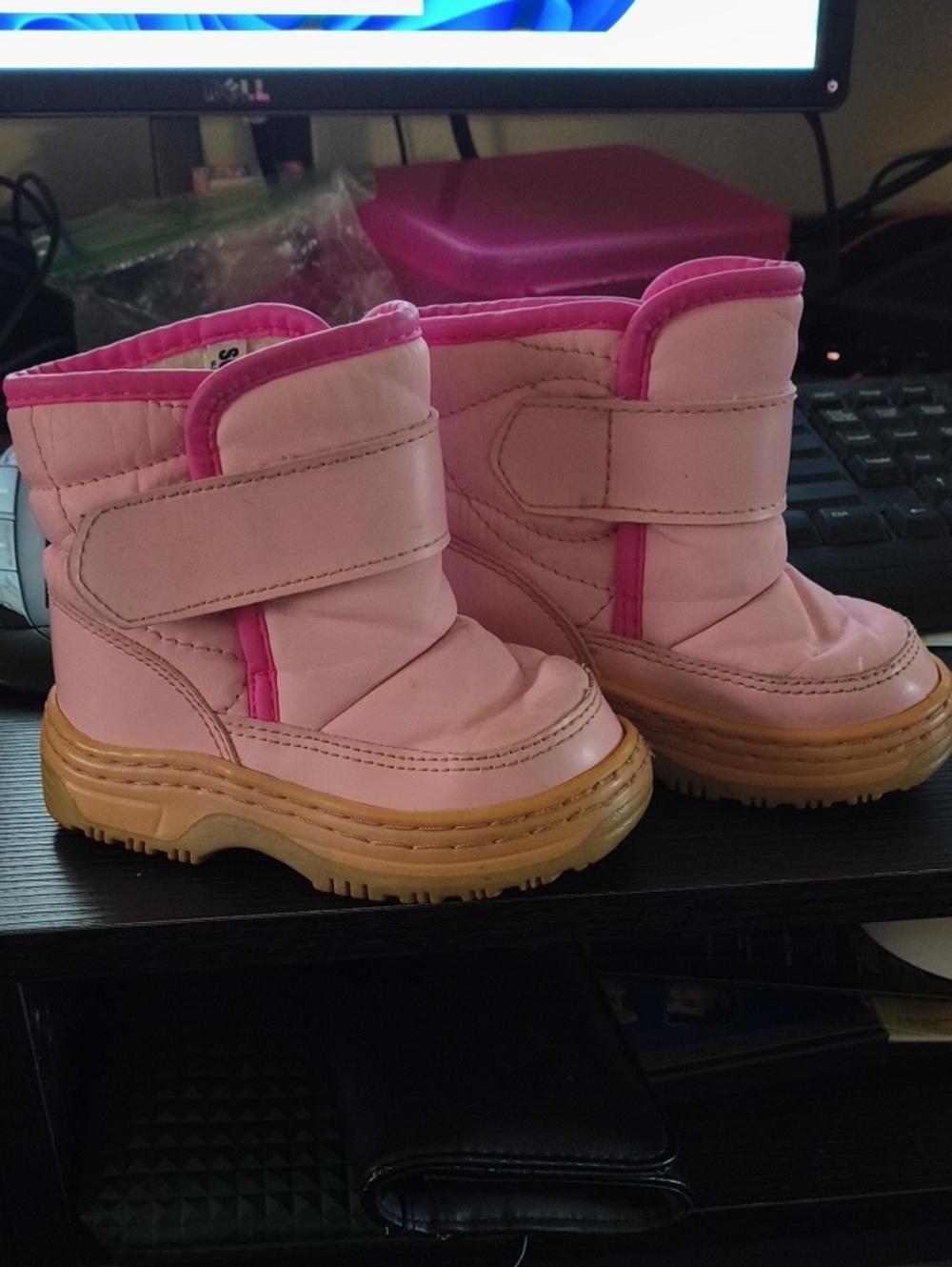 Circo Kids Pink Snow Boots with Easy Velcro Closure